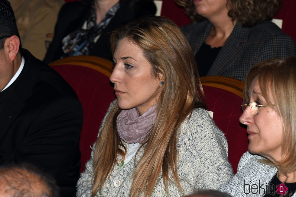 La novia de Pablo Ráez, Andrea, emocionada en su homenaje