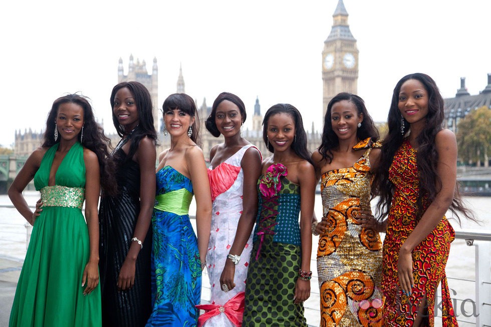 Las candidatas de Sudáfrica, Zimbabue, Namibia, Sierra Leona, Botswana y Nigeria a Miss Mundo 2011