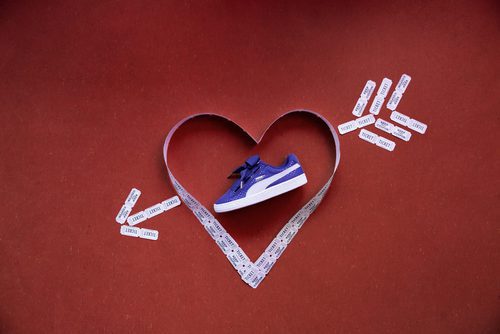 Zapatillas azules 'Basket Heart Denim' de Puma primavera/verano 2017