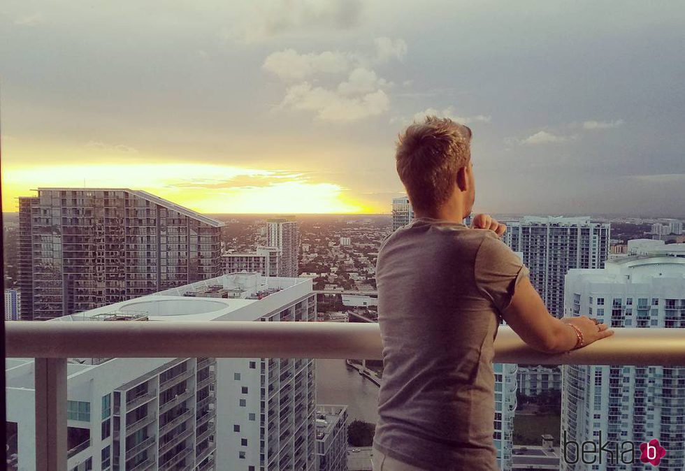 Aldo Palmieri disfruta del atardecer