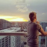 Aldo Palmieri disfruta del atardecer