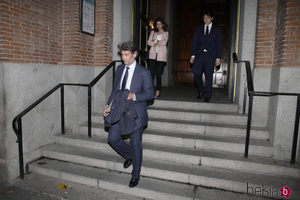 Sebastián Palomo Danko en el funeral de Palomo Linares
