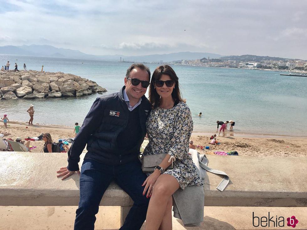 María José Suárez y Jordi Nieto durante sus vacaciones en Cannes