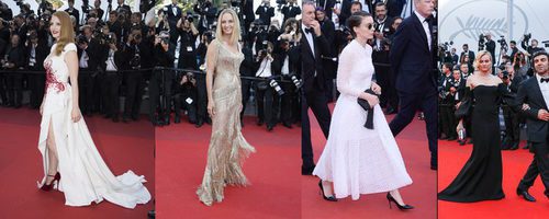 Jessica Chastain, Uma Thurman, Rooney Mara y Diane Kruger en la clausura del Festival de Cannes