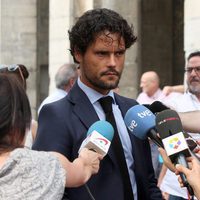 Miguel Abellán en el entierro del torero Iván Fandiño