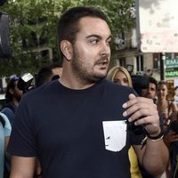 Miguel, novio de Belén Esteban, en el cumpleaños de Andrea Janeiro