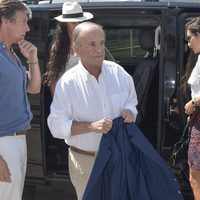 El periodista José María García en la capilla ardiente de Ángel Nieto