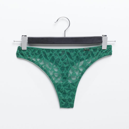 Tanga verde de la colección solidaria de Le Bratelier contra el cáncer de mama 2017