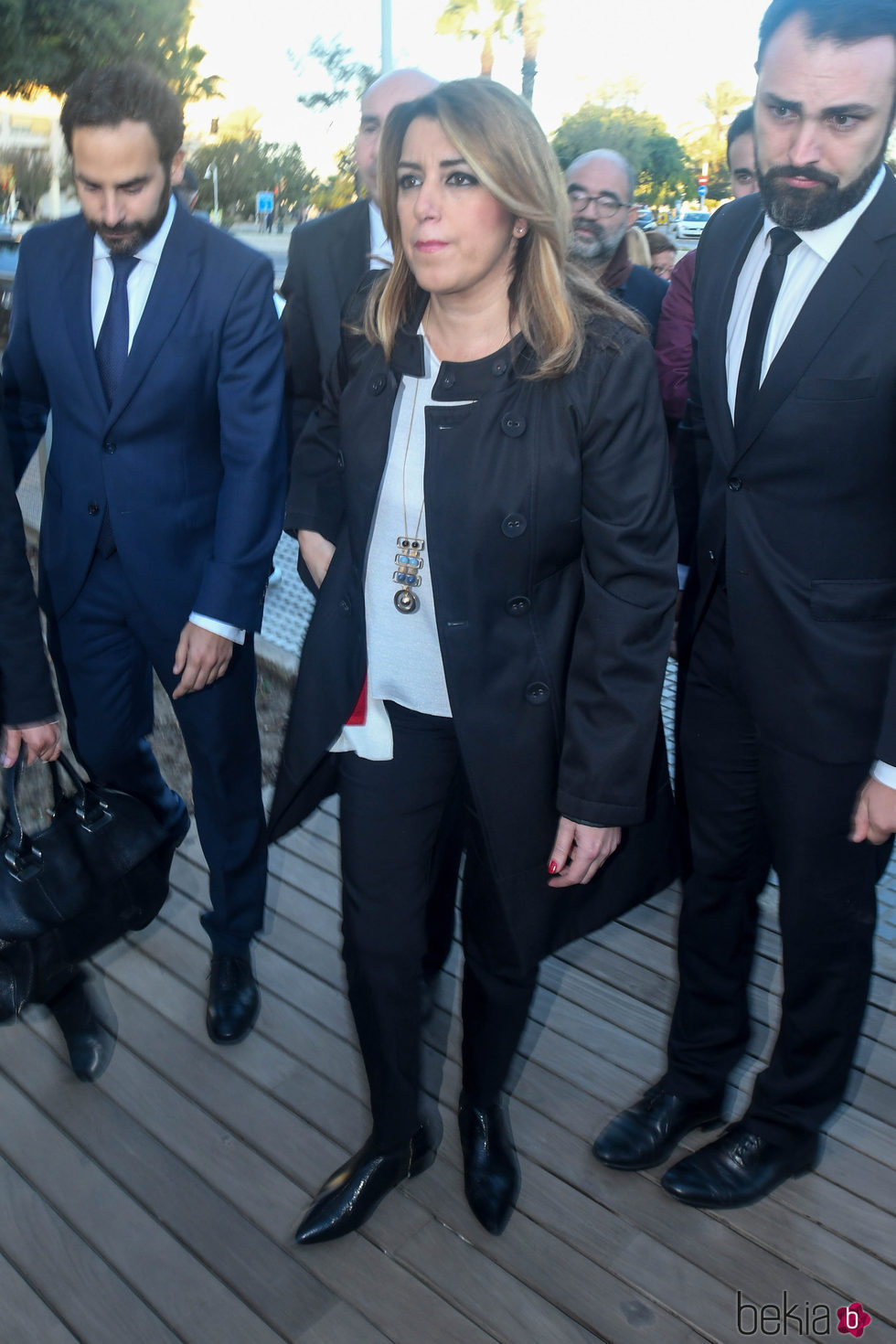 Susana Díaz en la capilla ardiente de Chiquito de la Calzada