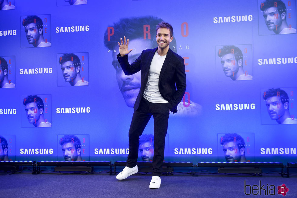 Pablo Alborán, muy sonriente en la presentación de su nuevo disco