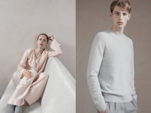 Modelos posando con prendas de cashmere de la colección especial 'Cashmere & leisure' de COS