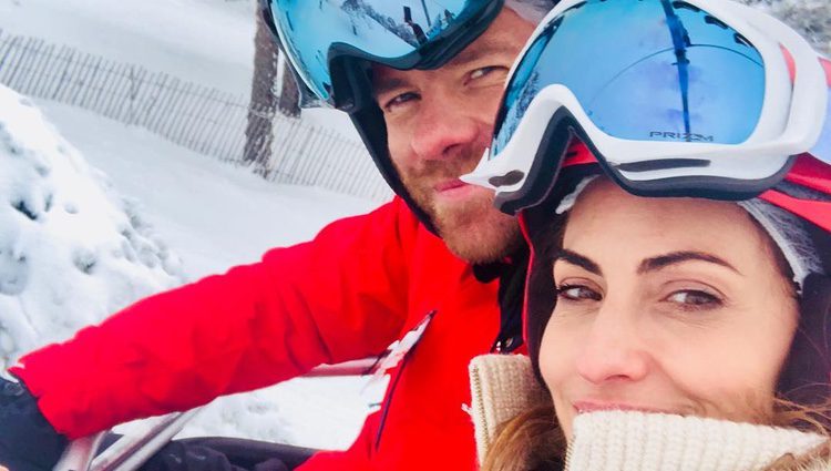 Xabi Alonso y Nagore Aranburu en la sierra de Madrid