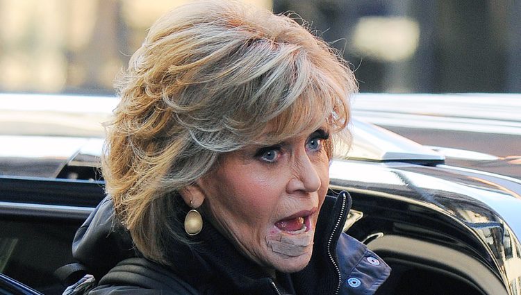 Jane Fonda primeras imágenes con los apósitos por el cáncer