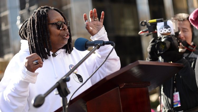 Whoopi Goldberg en la Marcha de las Mujeres de Nueva York