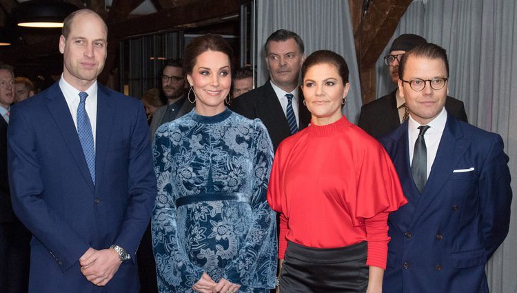 Los Duques de Cambridge con Victoria y Daniel de Suecia en Fotografiska