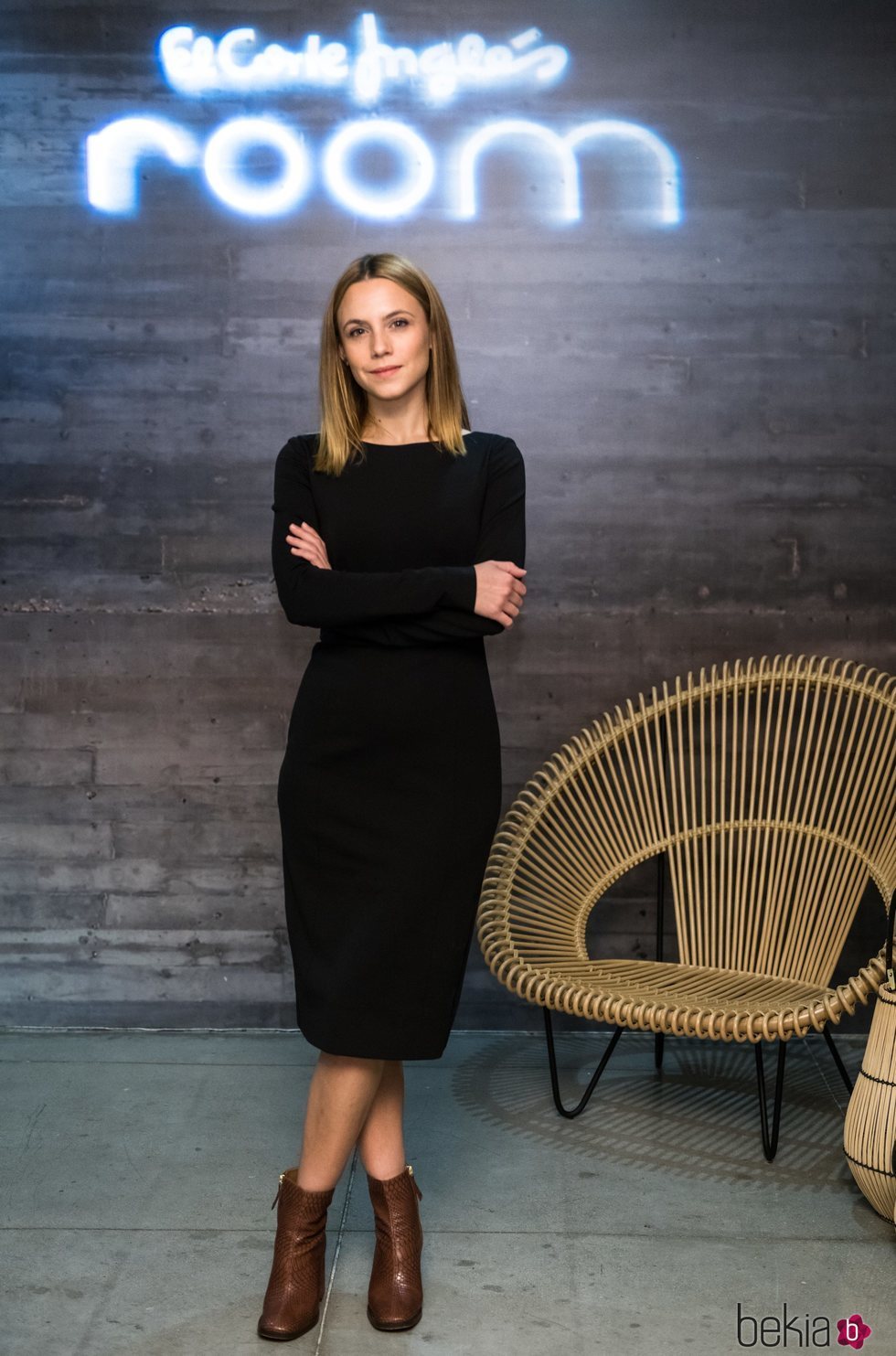 Aura Garrido en la presentación de una línea de decoración