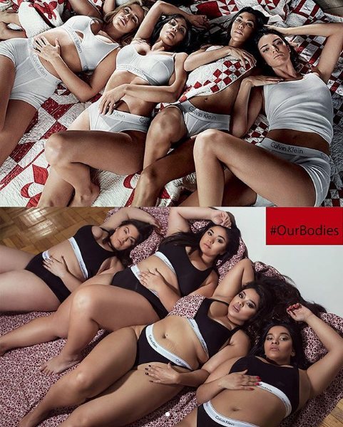 Diana Sirokai, Denise Mercedes, Daisy Christina y Tammy B imitan la campaña de Calvin Klein de las Kardashian