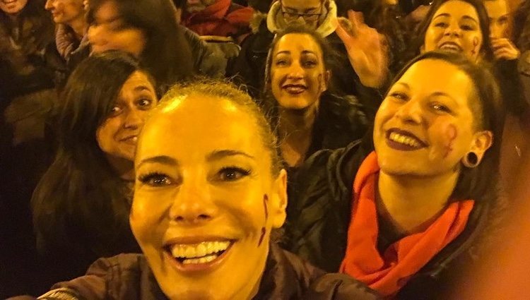 Paula Vázquez en la manifestación del 8 de marzo por el Día de las Mujeres