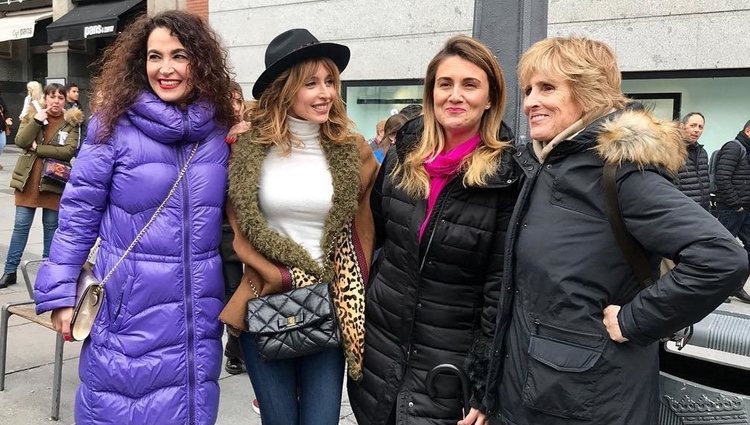 Cristina Rodríguez, Emma García, Carlota Corredera y Mercedes Milá en el Día de las Mujeres
