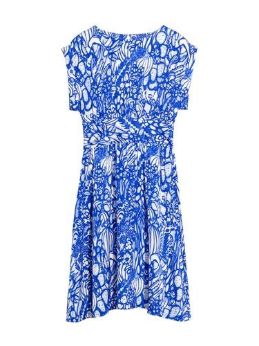 Vestido azul con estampado de frutas en color blanco de la nueva colección cápsula primavera/verano 2018 Bridalde & Other Stories