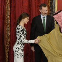 Los reyes Felipe y Letizia en la visita del príncipe Mohammed Bin Salman