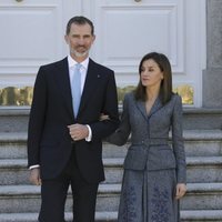 Los Reyes Felipe y Letizia en la cena de gala en honor a Marcelo Rebelo de Sousa