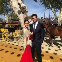 Rocío Crusset y Juan Betancourt durante la Feria de Abril 2018
