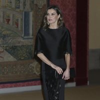 La Reina Letizia en la cena organizada por el presidente de Portugal a los Reyes de España