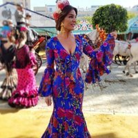 Raquel Bollo disfrutando de la Feria de Abril 2018