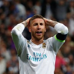 Sergio Ramos con el Real Madrid en Champios League