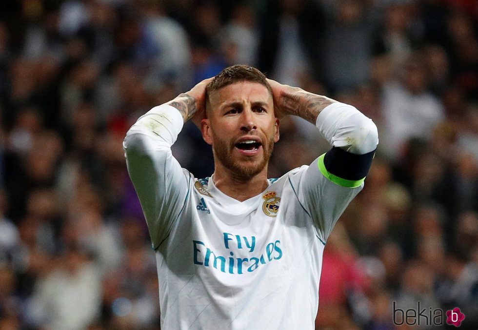 Sergio Ramos con el Real Madrid en Champios League
