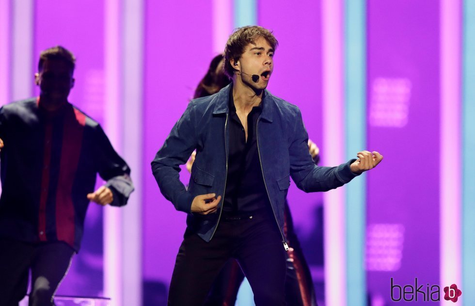 Alexander Rybak durante un ensayo de Eurovisión 2018