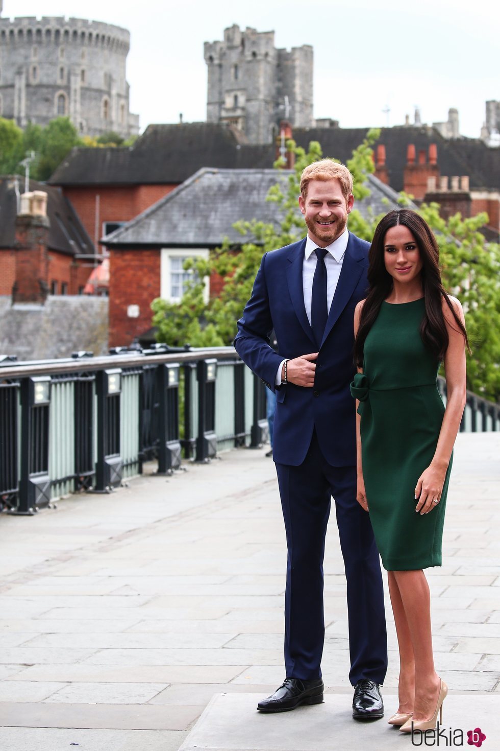 Las figuras de cera del Príncipe Harry y Meghan Markle en Windsor