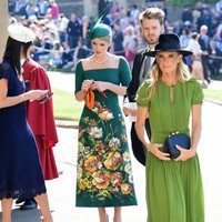 Kitty Spencer, Louis Spencer y Victoria Aitken en la boda del Príncipe Harry y Meghan Markle