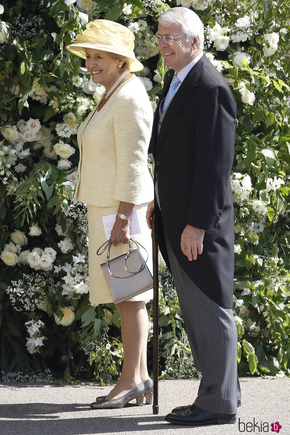 El exprimer ministro británico John Major en la boda del Príncipe Harry y Meghan Markle