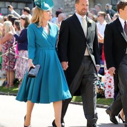 Peter Phillips y su mujer Autumn Phillips en la boda del Príncipe Harry y Meghan Markle
