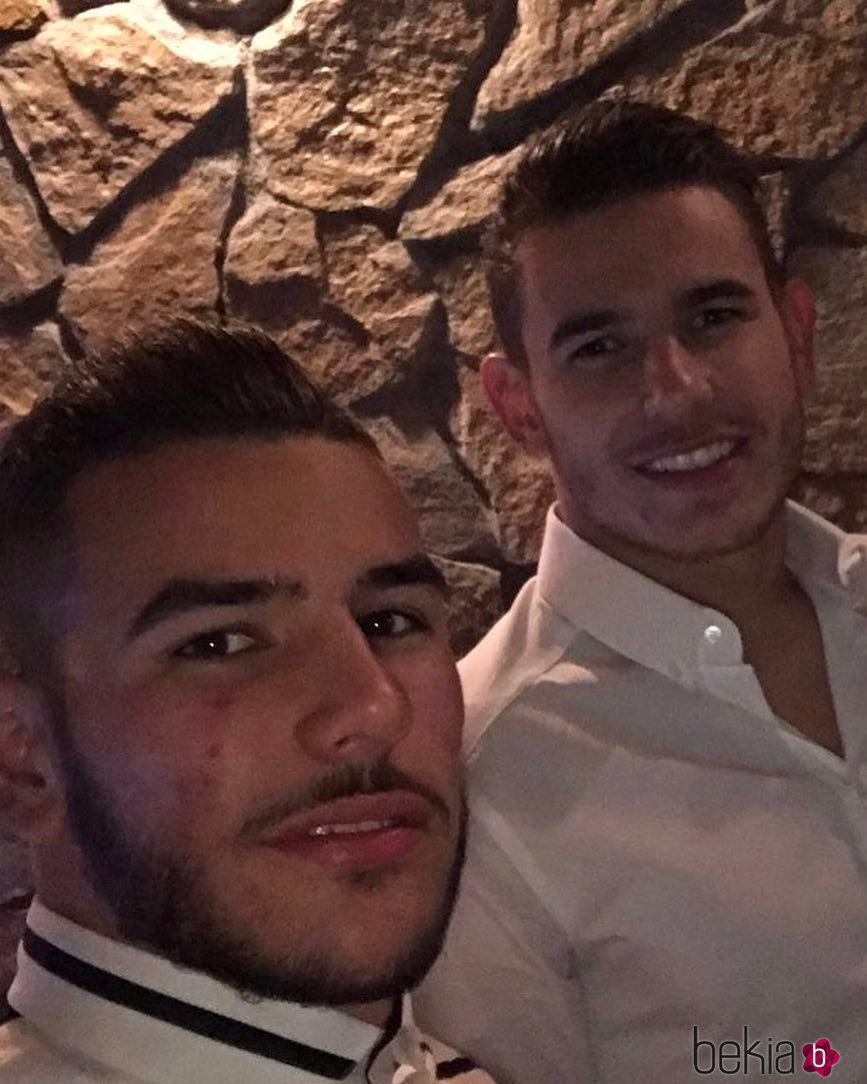 Theo y Lucas Hernández en el 21 cumpleaños del último