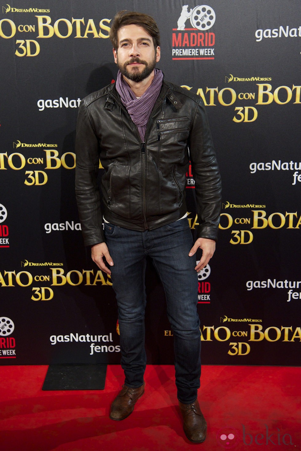 Félix Gómez en el estreno de 'El gato con botas' en Madrid