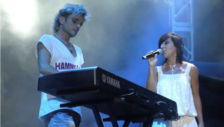 Nacho Cano y Ana Torroja durante uno de los conciertos de Mecano