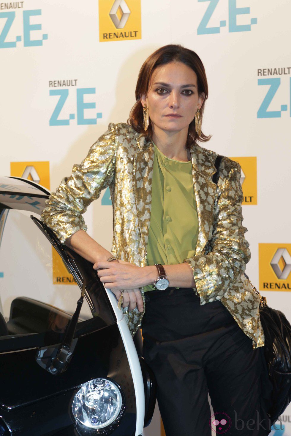 Laura Ponte en la presentación de un coche eléctrico
