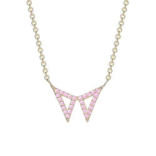 Colgante de mariposa de la colección Apodemia Sparkle con cadena dorada 2018