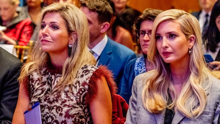 Máxima de Holanda e Ivanka Trump durante un encuentro en Nueva York
