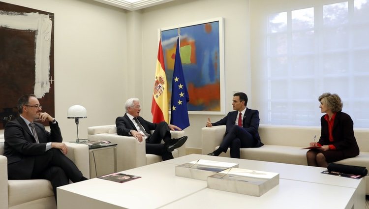 Richard Gere y Pedro Sánchez