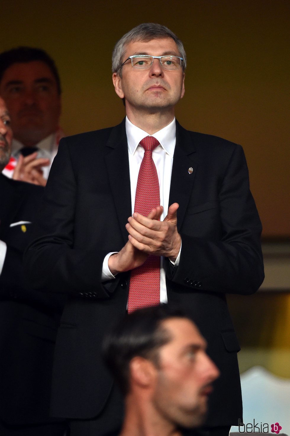 El Presidente del Mónaco,Dmitri Rybolovlev, en la grada