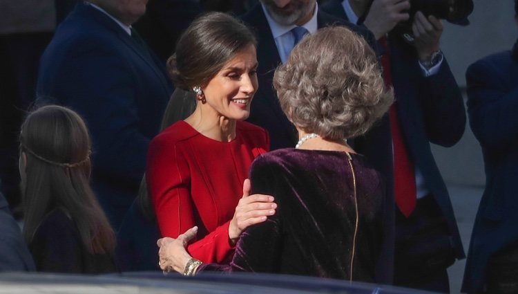 La Reina Letizia y la Reina Sofía, muy cómplices en el 40 aniversario de la Constitución Española