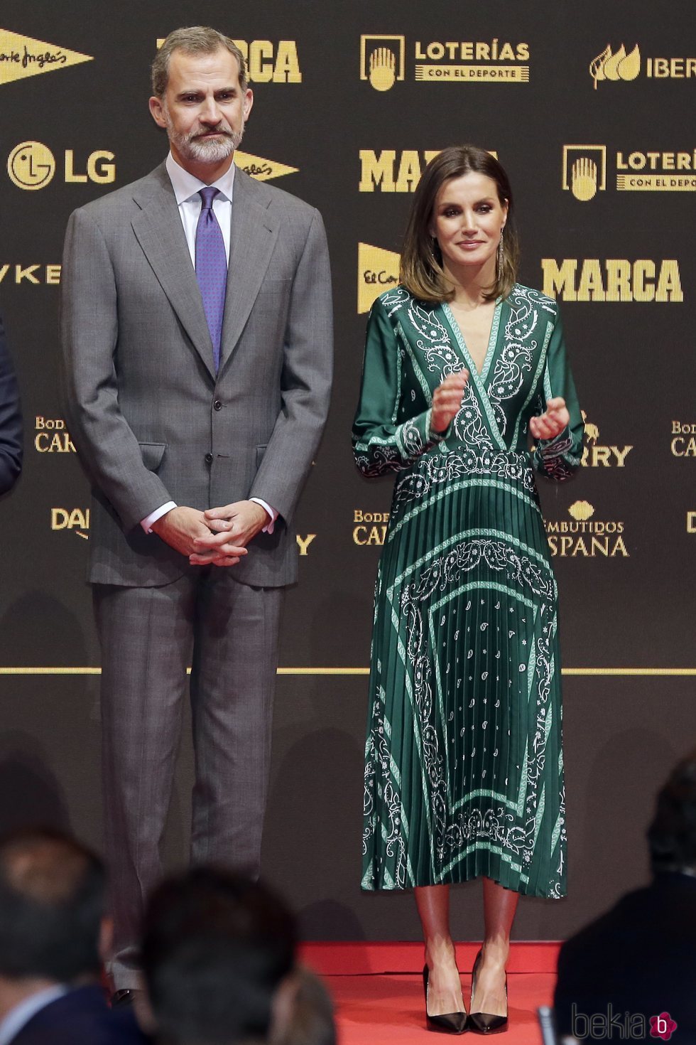 Los Reyes Felipe y Letizia en el 80 aniversario de Marca