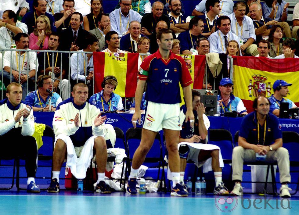 Iñaki Urdangarín en un partido de balonmano en Sidney 2000