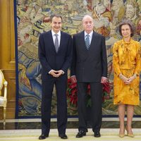 Zapatero, los Reyes de España y Mariano Rajoy en Zarzuela