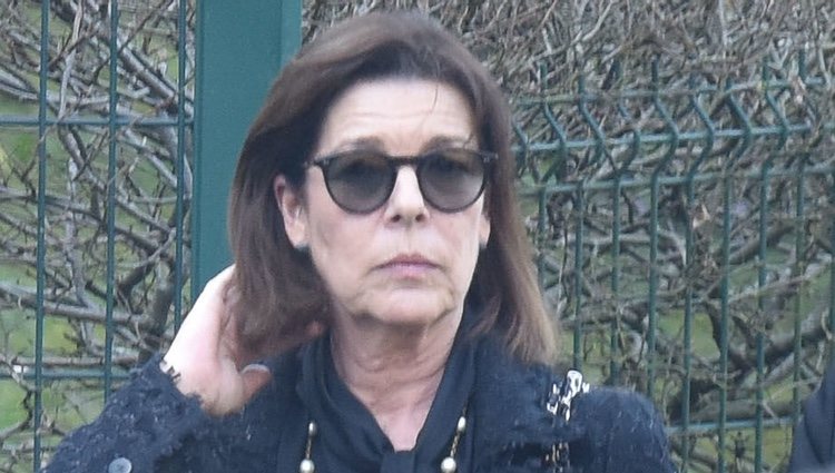 La Princesa Carolina de Mónaco en el funeral de Karl Lagerfeld