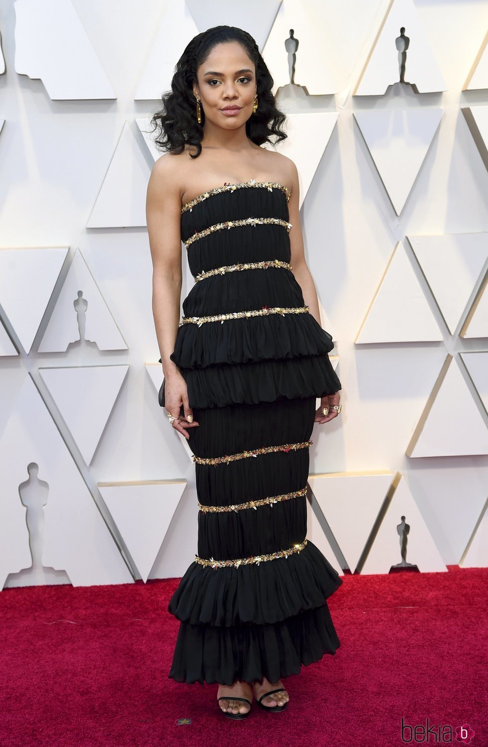 Tessa Thompson en la alfombra roja de los Premios Oscar 2019